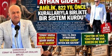 AYHAN GİDER: “AHİLİK, 822 YIL ÖNCE KURALLARIYLA BİRLİKTE BİR SİSTEM KURDU”