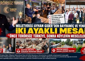 MİLLETVEKİLİ AYHAN GİDER’DEN BAYRAMİÇ VE YENİCE’DE İKİ AYAKLI MESAİ: “ÖNCE TERÖRSÜZ TÜRKİYE, SONRA KÖYLERİN MESELELERİ”